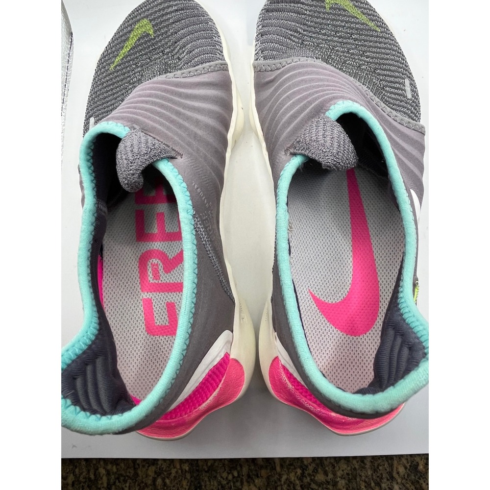 Nike Free RN‎ Commuter 2018 Women's Running Shoes Gray Pink Teal Size 8.5 - Picture 7 of 8